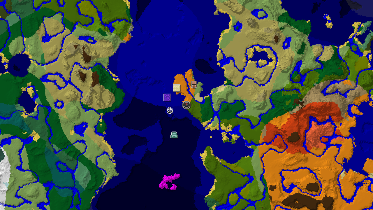 Jungle Spawn with Nearby Desert Pyramid and Ocean Monument