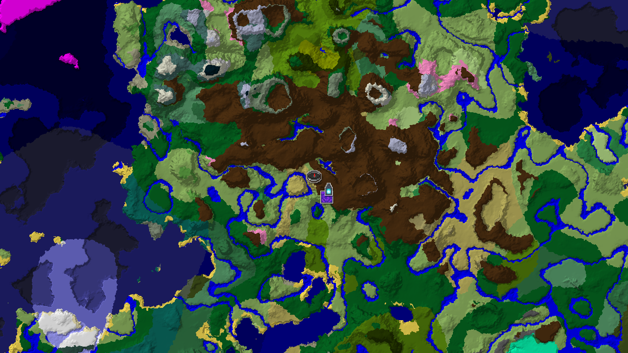 Ancient City at Spawn in a Mountainous Savanna