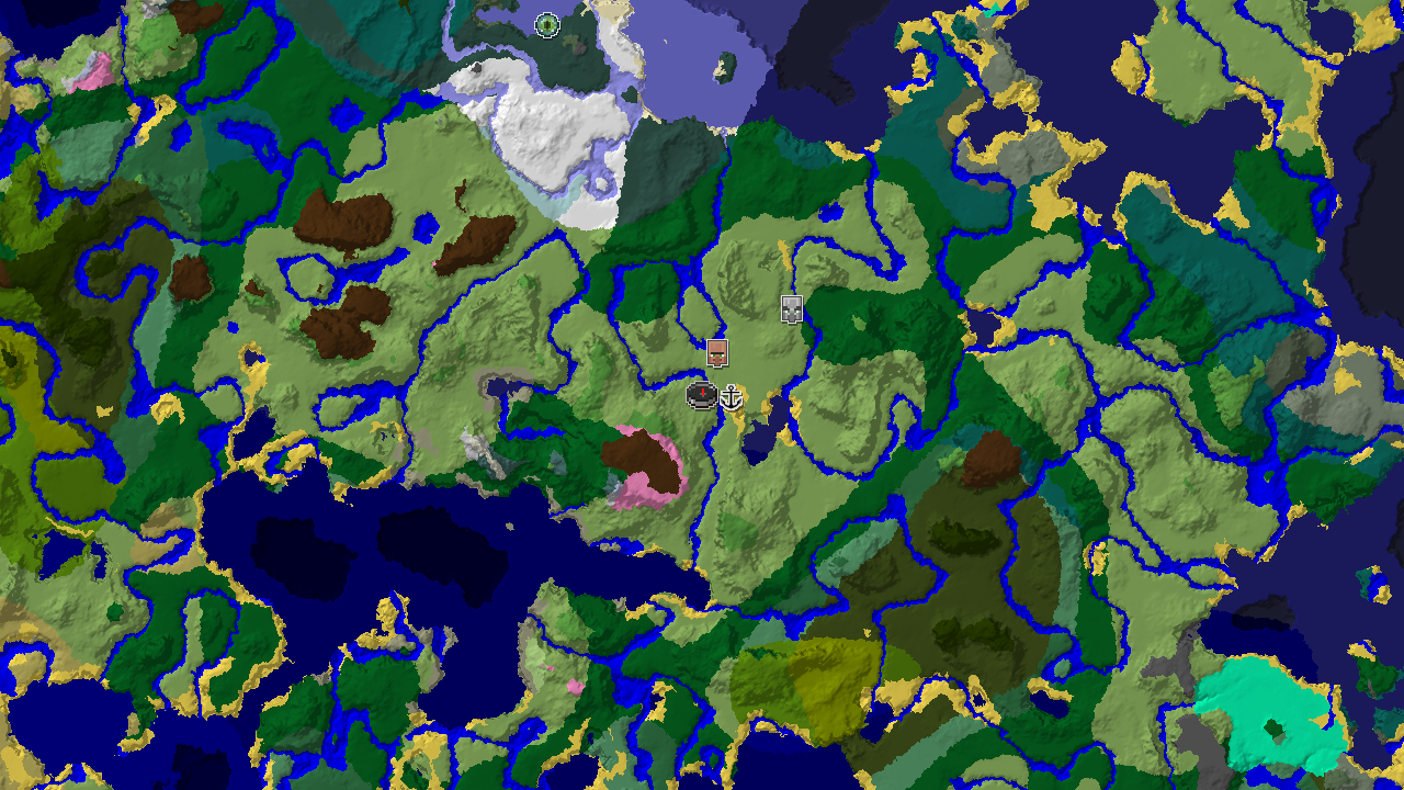 Spawn Near a Cherry Grove, Village, and Shipwreck
