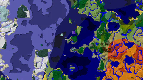 Ancient City Near Spawn in a Varied Ocean World