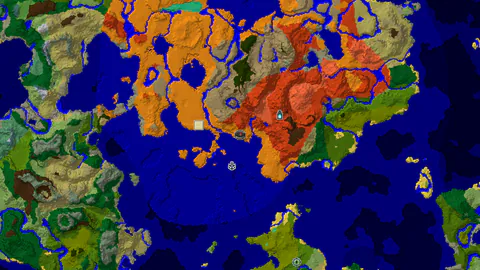 Desert Spawn with Nearby Ancient City and Badlands