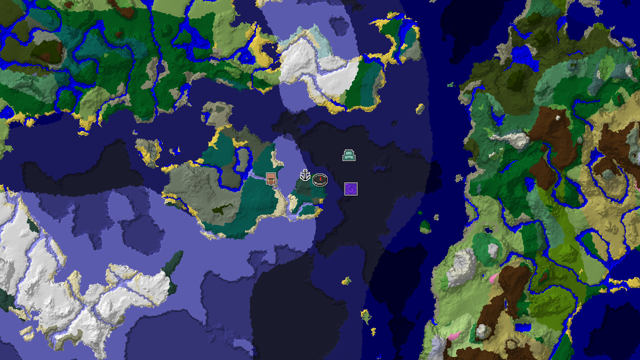 Spawn Near a Cold Ocean with Nearby Monuments