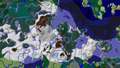 Ancient City Deep in a Frozen Taiga Wonderland