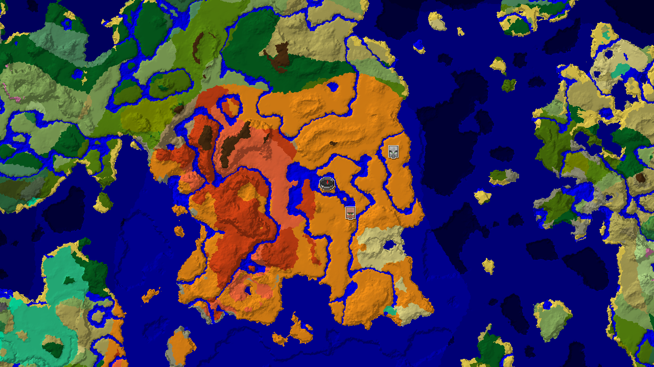 Desert and Badlands Outpost with a Lakeside Village
