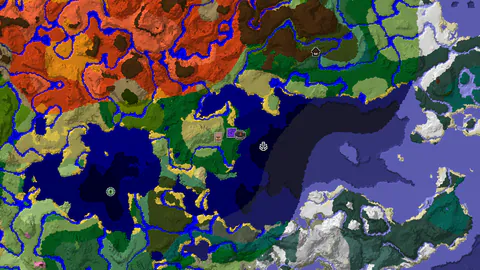 Woodland Mansion with Diverse Biomes Near Spawn