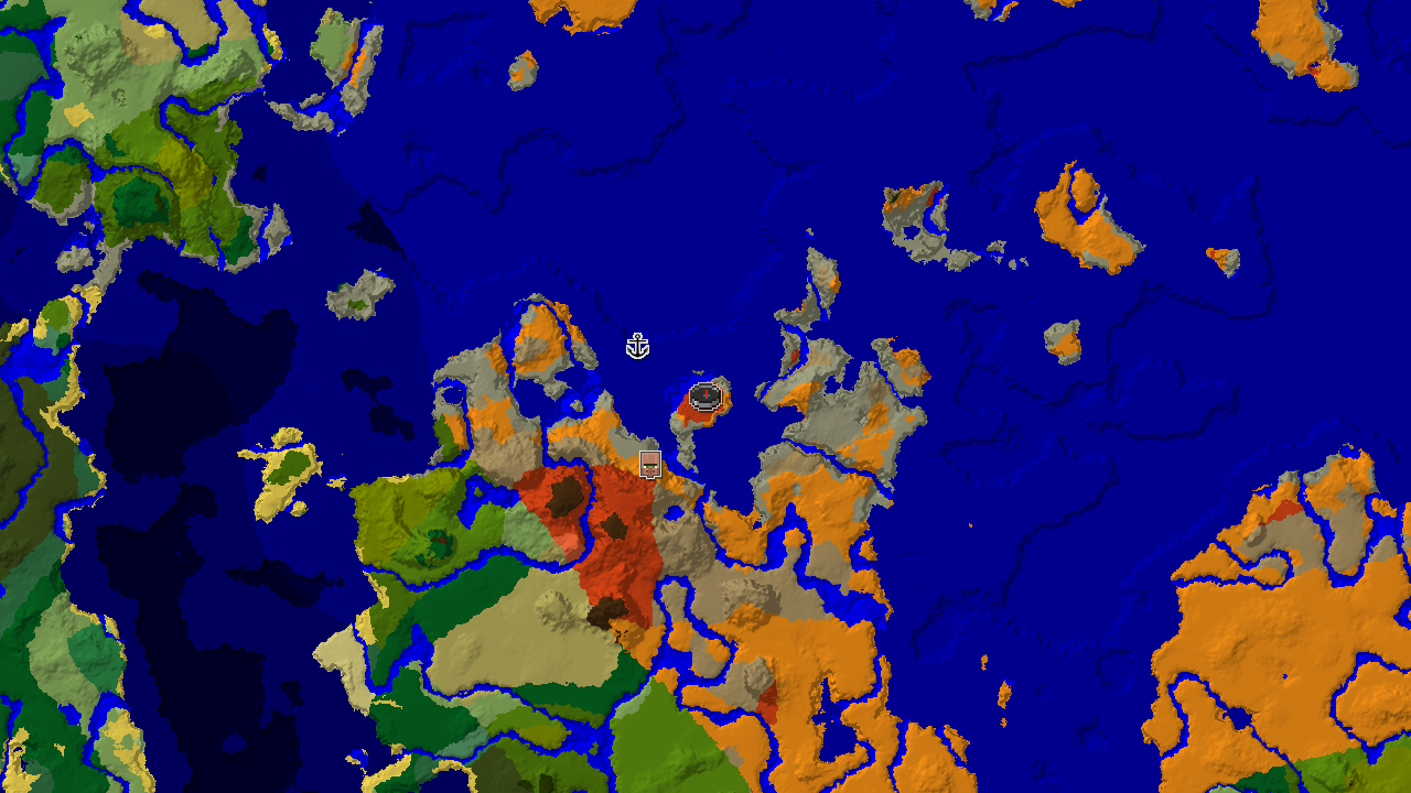 Badlands Spawn With Nearby Waterside Village