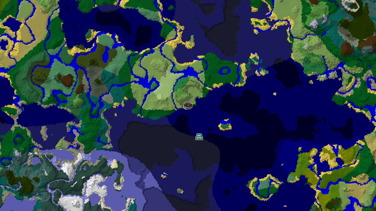 Ocean Monument Near Spawn in a Varied Coastal World