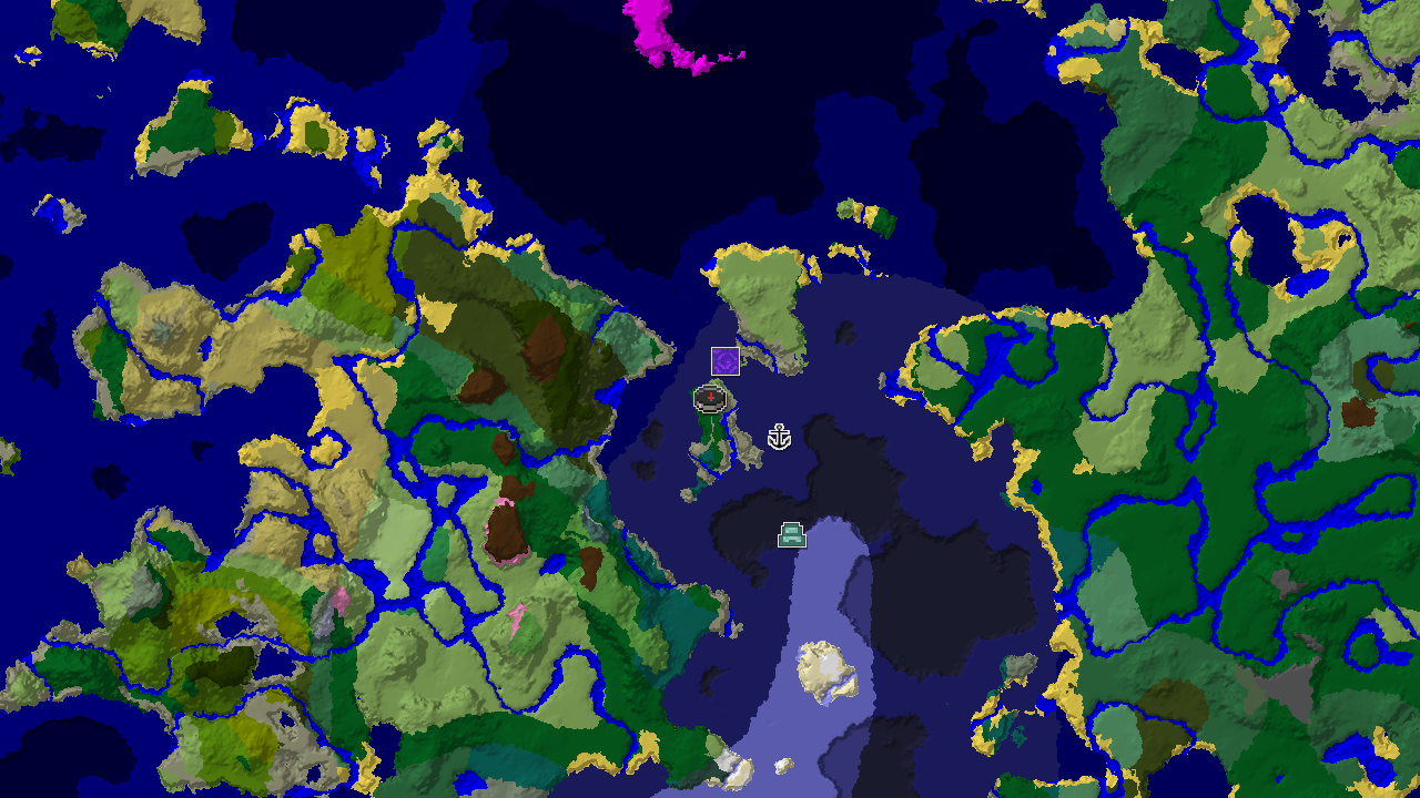 Ocean Monument and varied biomes near your spawn