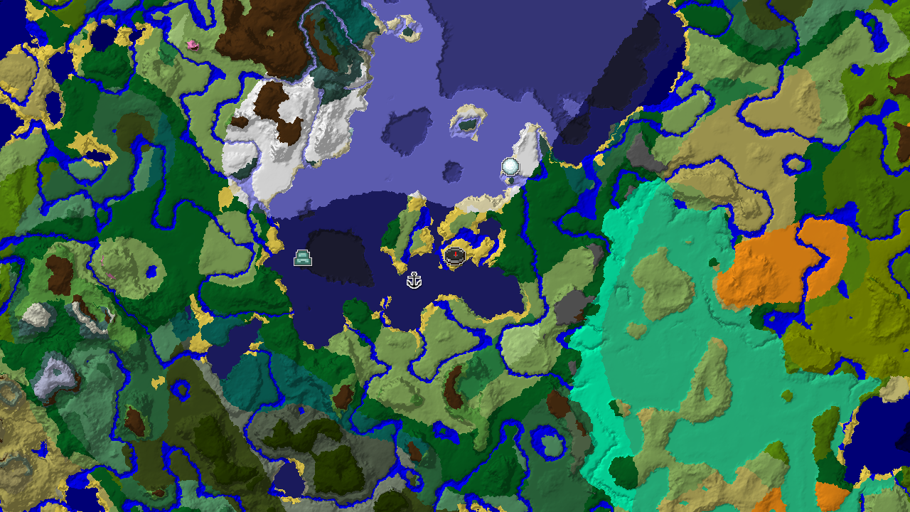 Ocean Monument and Icy Expanse Near Plains Spawn
