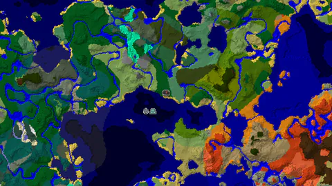Ocean Monument Near Spawn with Diverse Biomes