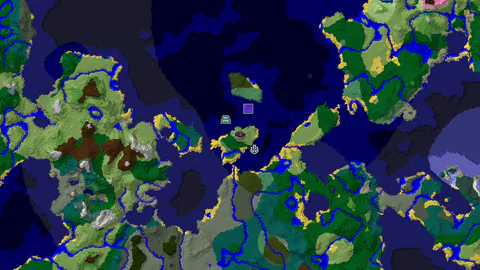 Ocean Monument, Shipwreck, and Portal Near Spawn