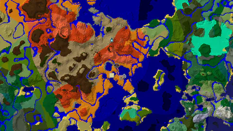 Desert Spawn with Nearby Ancient City and Badlands