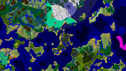 Large Dark Forest Survival Island