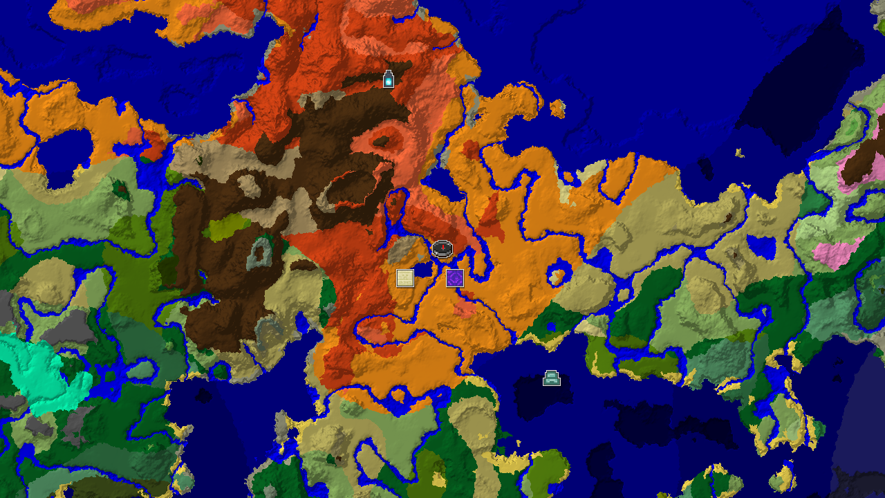 Spawn in a Desert with Eroded Badlands Nearby