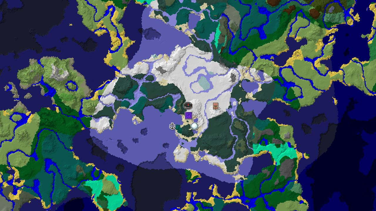 Spawn in a Snowy Plains with Ice Spikes Nearby