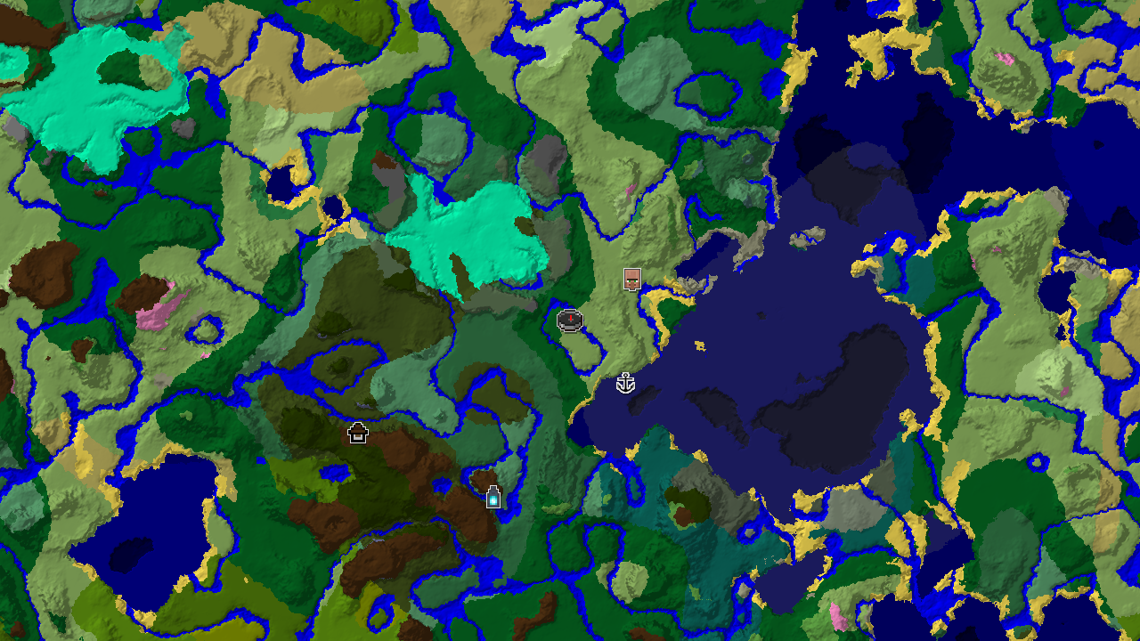 Ancient City Near Spawn in a Diverse Forested Landscape