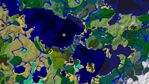 Ocean Monument Near Spawn in Diverse Coastal Biomes