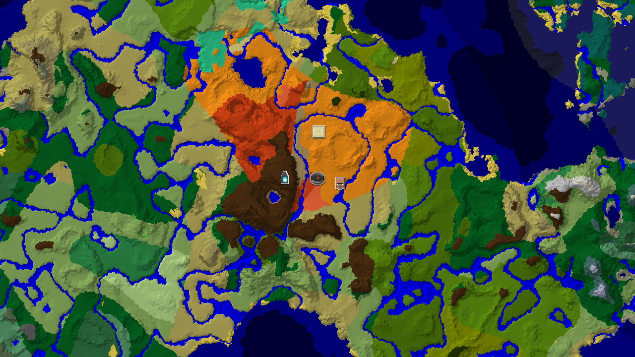 Ancient City at Spawn in a Diverse Badlands World
