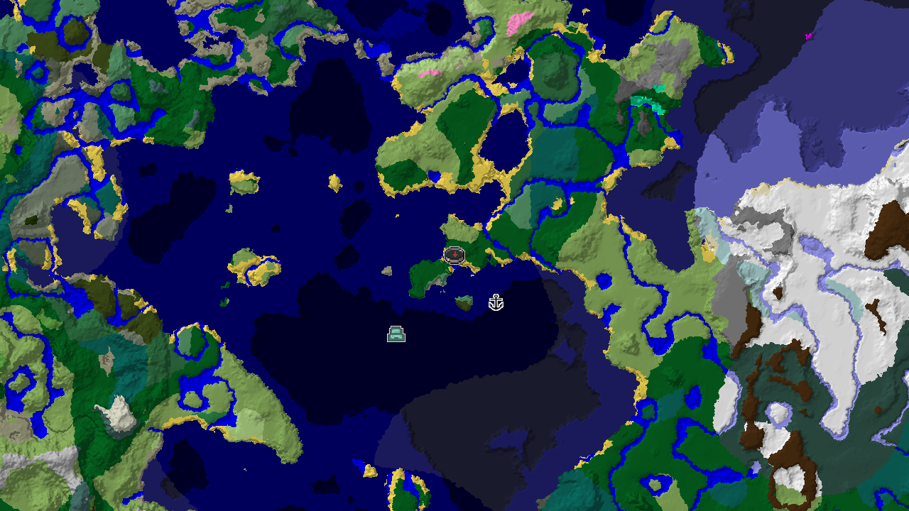 Ocean Monument Near Spawn in a Forested Coastal Seed