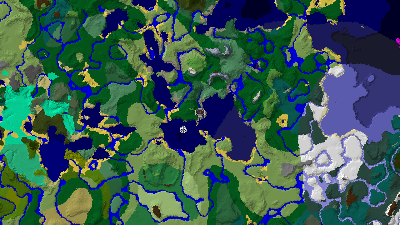 Coastal Forest Start with Varied Nearby Biomes
