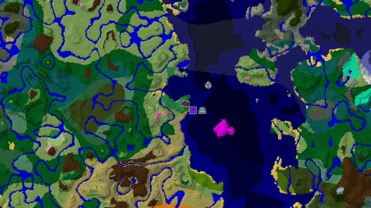Flower Forest Spawn with Ocean Monument Nearby