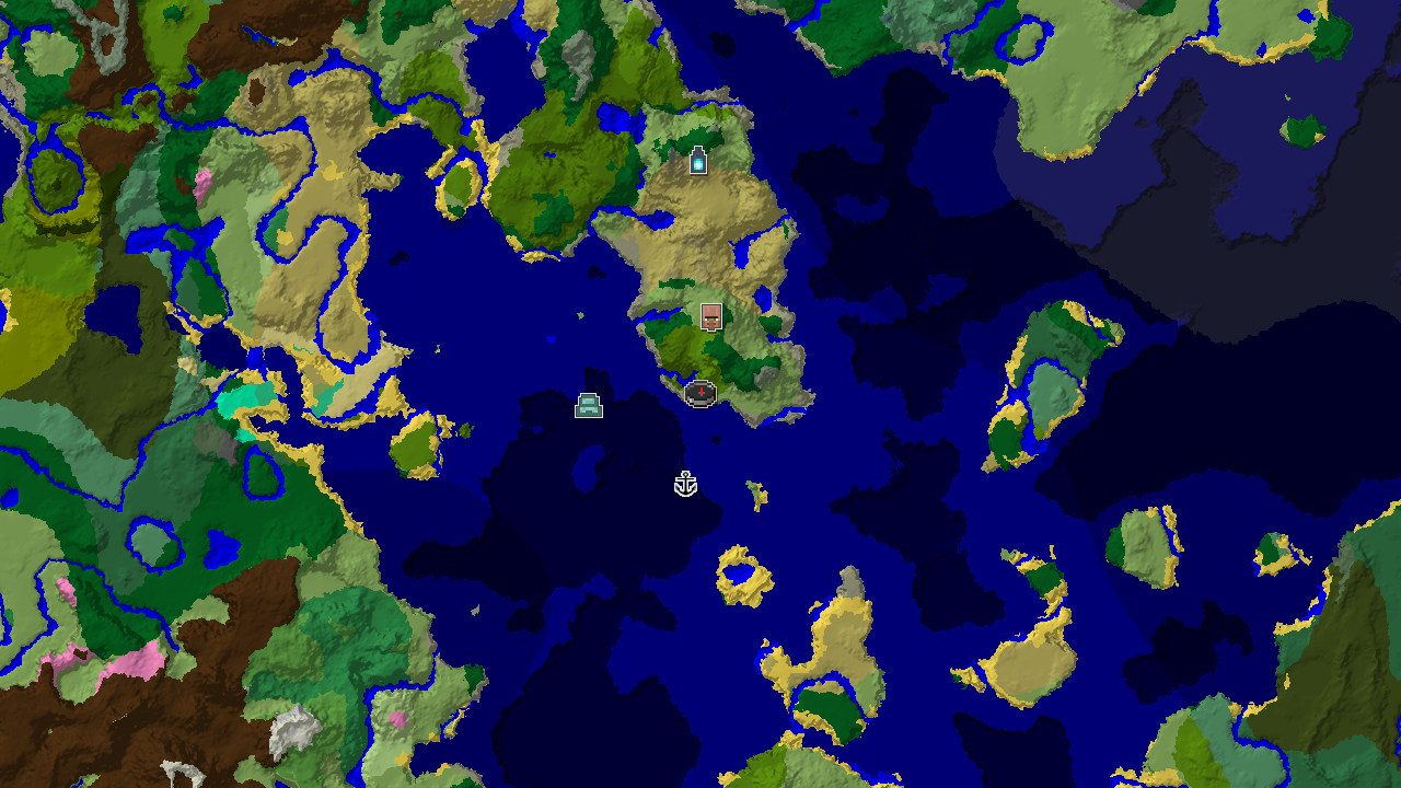 Jungle Coastline with Nearby Ancient City