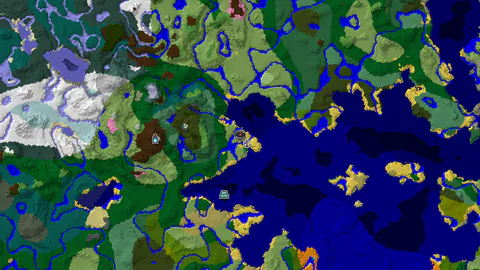 Ancient City Near Spawn With Vast Warm Oceans