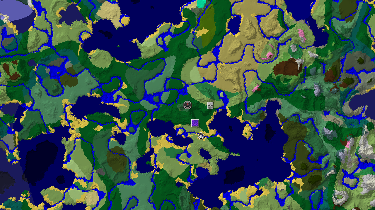 Forest Spawn with Nearby Outpost and Varied Biomes