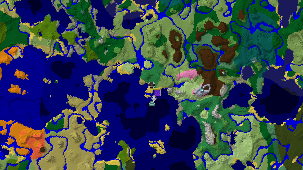 Flower Forest Spawn with Nearby Ocean Monuments and Outpost
