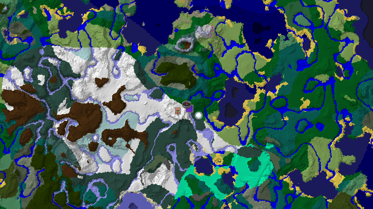 Waterside Village Spawn in a Snowy Biome Cluster