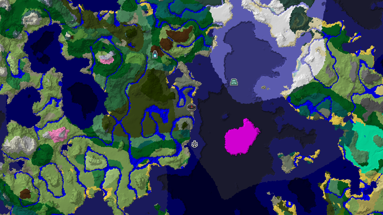Spawn Near a Dark Forest and Mushroom Fields