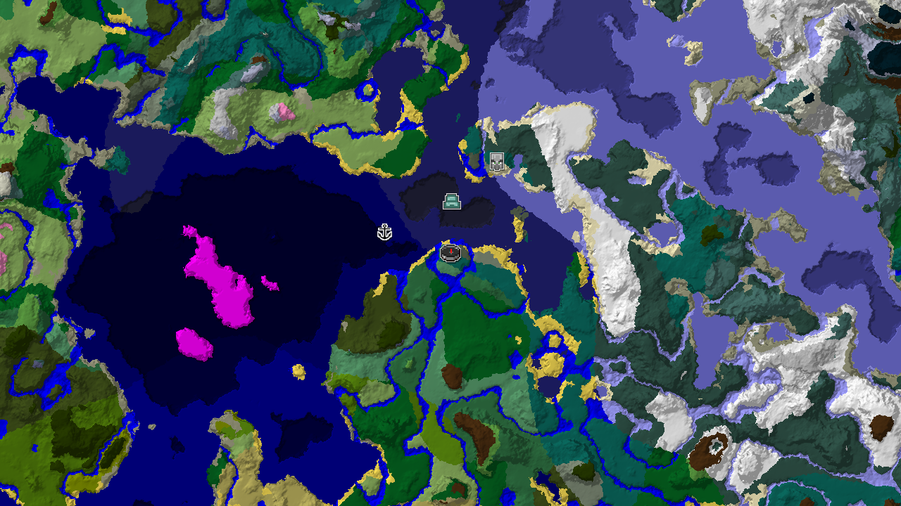 Ocean Monument and Taiga Start for Exploration