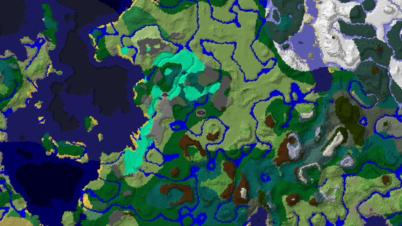 Windswept Hills and Taiga near a Forest Spawn