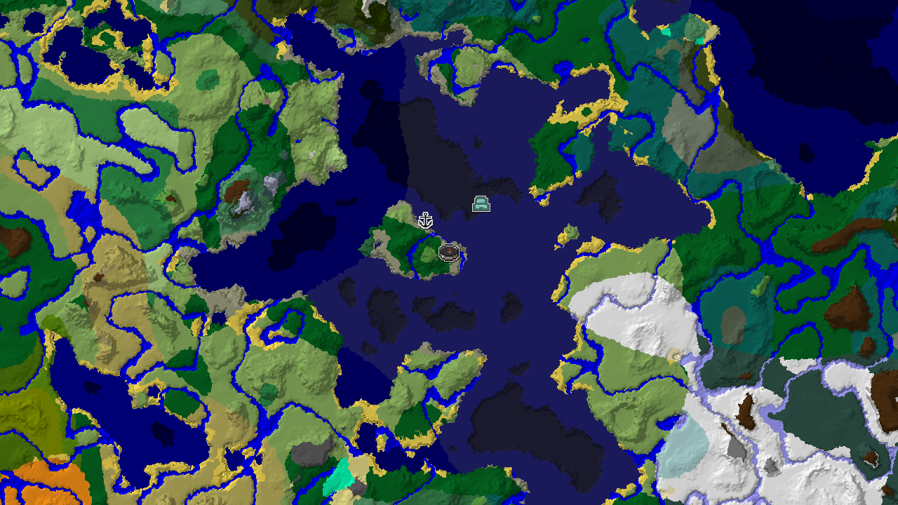 Ocean Monument Near Spawn in a Cold Ocean World