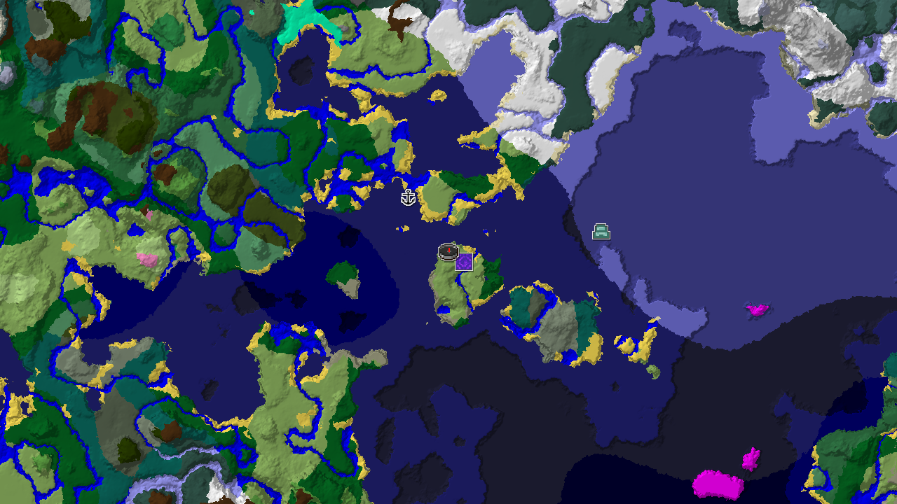 Ocean Monument Near Plains Spawn with Varied Biomes