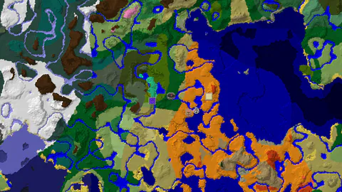 Desert Pyramid Near Spawn with Diverse Biomes