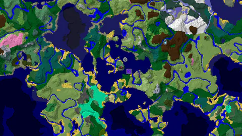 Forest Spawn with Nearby Ocean and Ancient City