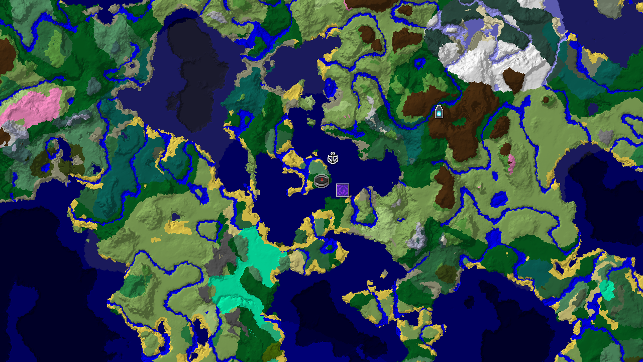Forest Spawn with Nearby Ocean and Ancient City