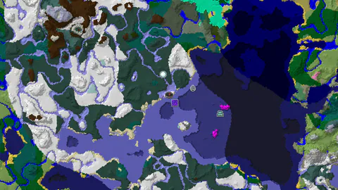 Frozen Tundra with Nearby Ocean Monument