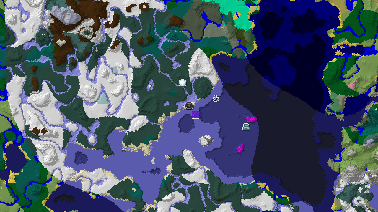 Frozen Tundra with Nearby Ocean Monument