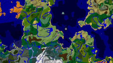 Spawn in Plains with a Village and Flower Forest Nearby