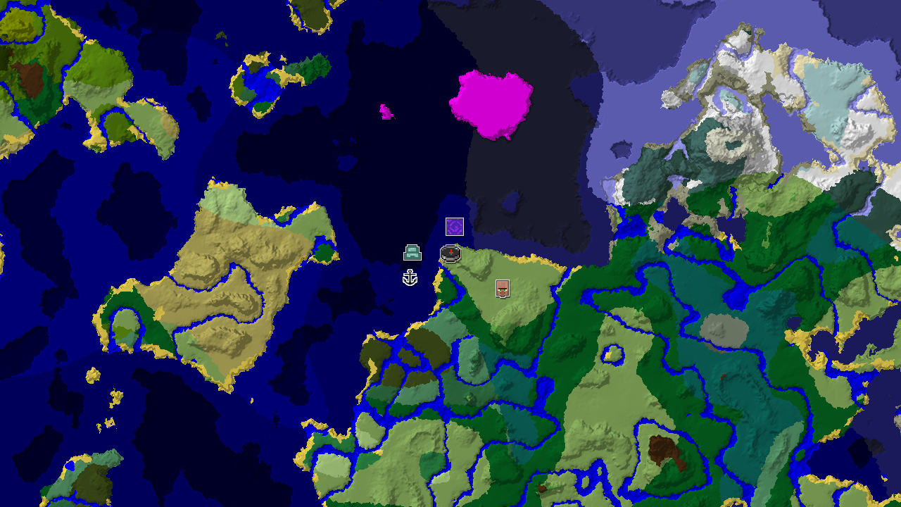 Ocean Monument and Mushroom Fields Close to Spawn