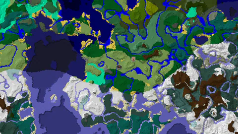 Windswept Hills and Plains Village Near Spawn