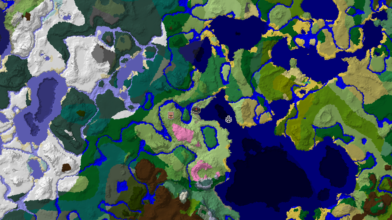 Flower Forest Spawn with Nearby Village and Shipwreck