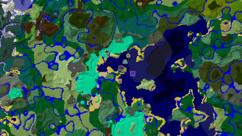 Ocean Monument Near Spawn in Diverse Biome Cluster