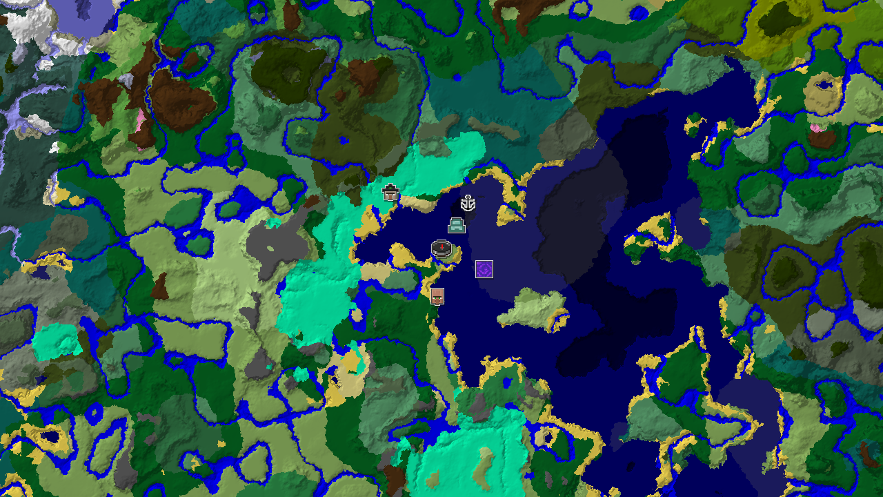 Ocean Monument Near Spawn in Diverse Biome Cluster