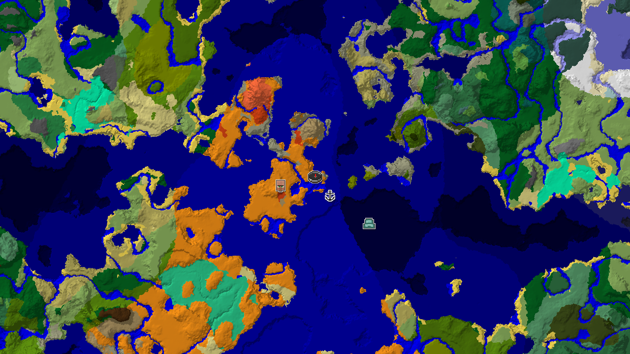 Waterside Desert Village with Nearby Badlands