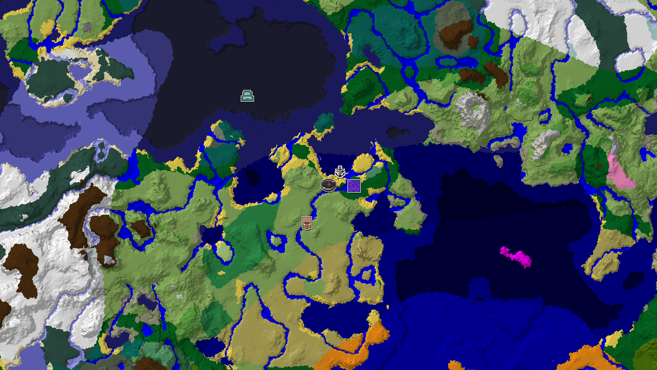 Ocean Monument Near Spawn in a Varied Landscape