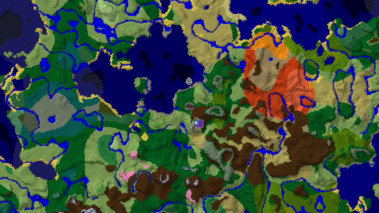 Deep Dark Delve Near Spawn in a Forested World