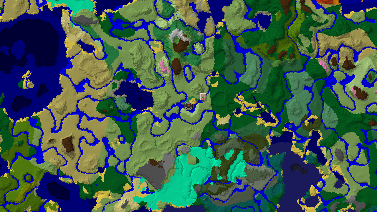 Flower Forest Spawn with Nearby Village and Diverse Biomes